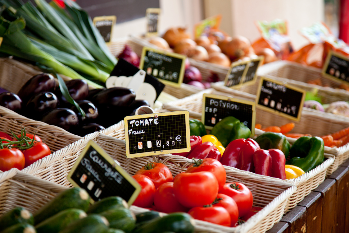 Traditional provencal market stall
